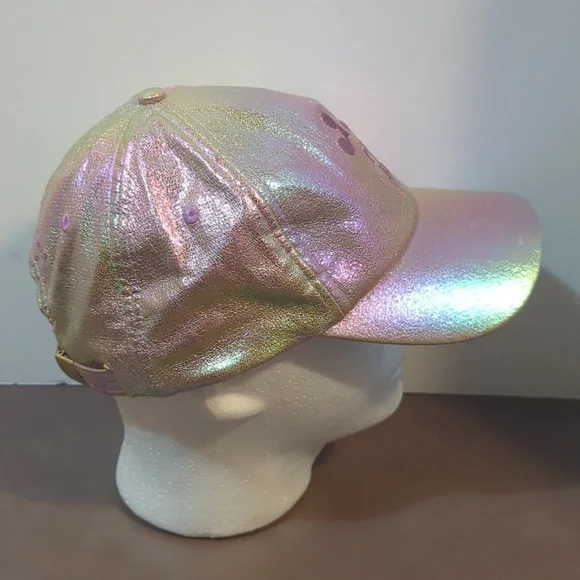 Disney Parks Earidescent Pink Mickey Mouse Hat 50th Anniversary Cap Hat - Picture 2 of 9